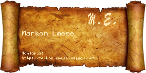 Markon Emese névjegykártya